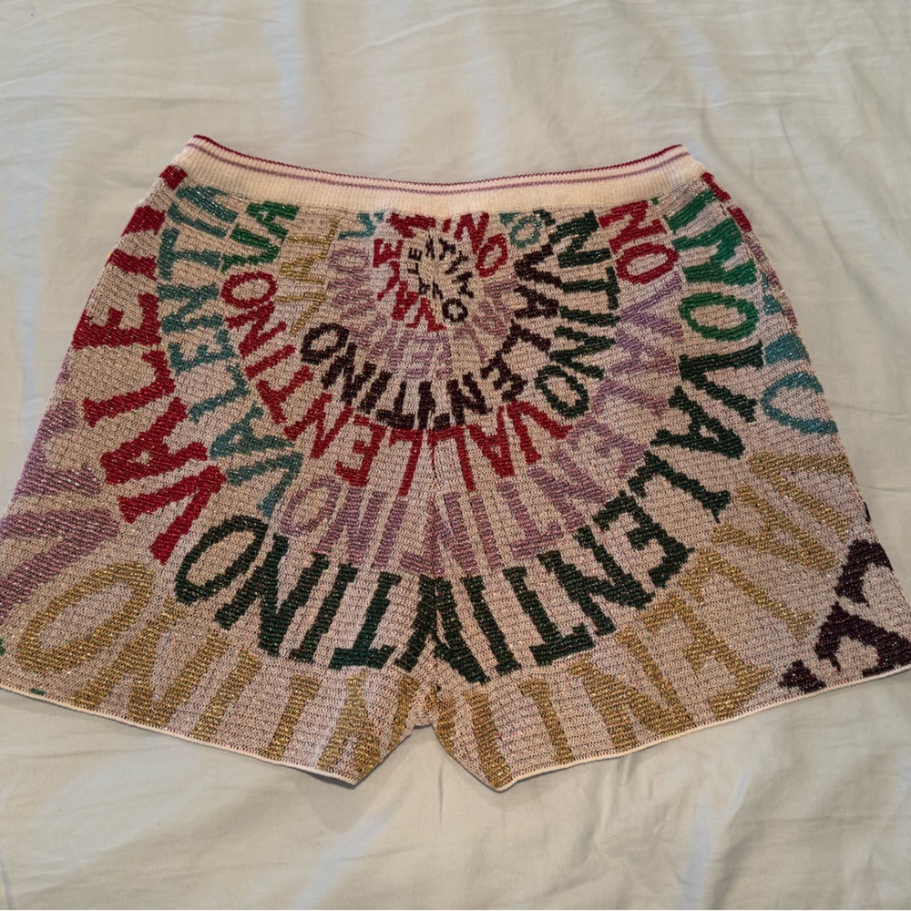 Valentino Garavani Loop jacquard lurex shorts M new with tags!!! - Picture 5 of 12